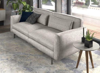 Graues Sofa Sofakollektion Sitzmöbel Set Wohnzimmermöbel Couch Textil